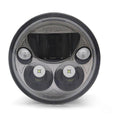 Denali M5 E-Mark LED Headlight Module, 5.75 Round, Black Chrome