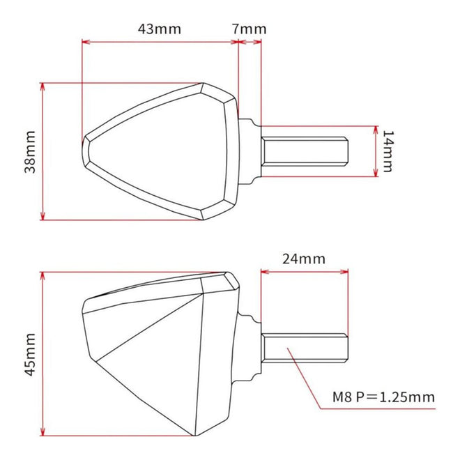 DRC 601 LED FLASHER 12V ORANGE 2PCS