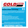 GOLDfren Brake Pads GF278 - K5