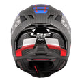 LS2 FF807 Dragon Carbon Trax Helmet - Blue / Red / Carbon 06