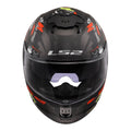 LS2 FF808 Stream II Angry Monkey Helmets - Matte Black / Red 06