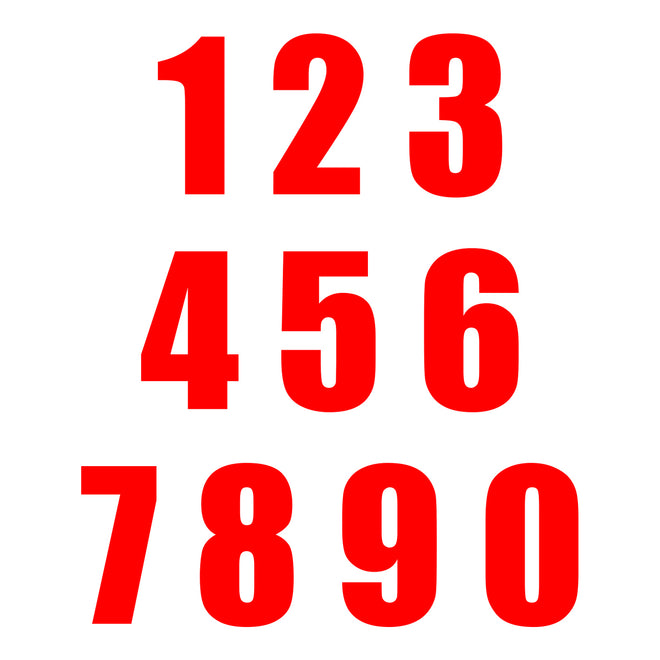 Whites Race Number - Red #2 (10 Pack)