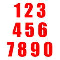 Whites Race Number - Red #7 (10 Pack)
