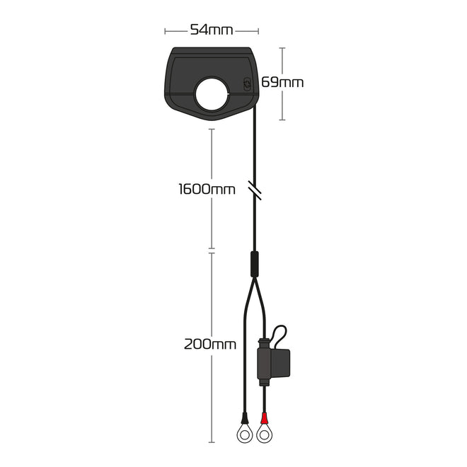 Oxford Slimline USB Type-A and Type-C 3.0 Amp Charging Kit