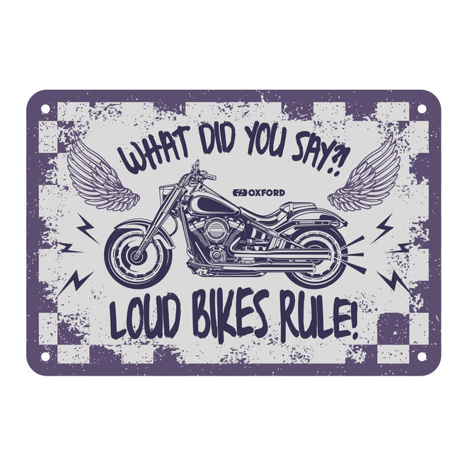 Oxford Garage Metal Sign: What Did You Say