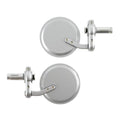 Oxford Bar End Mirrors - Silver (Pair)