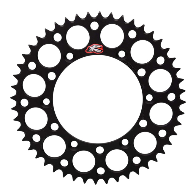 Renthal Sprocket Rear Black 48T Alloy 7075 T6 Grooved Suzuki