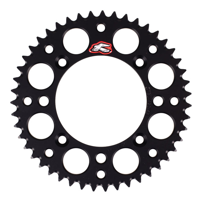 Renthal Sprocket Rear - Black 47T Alloy 7075 T6 Grooved KTM Husqvarna