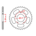 RK 254 Steel Rear Sprocket #520