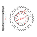 Sprocket Kit Honda CT110 - Single ratio/70mm Cntr-428KRO 15/45