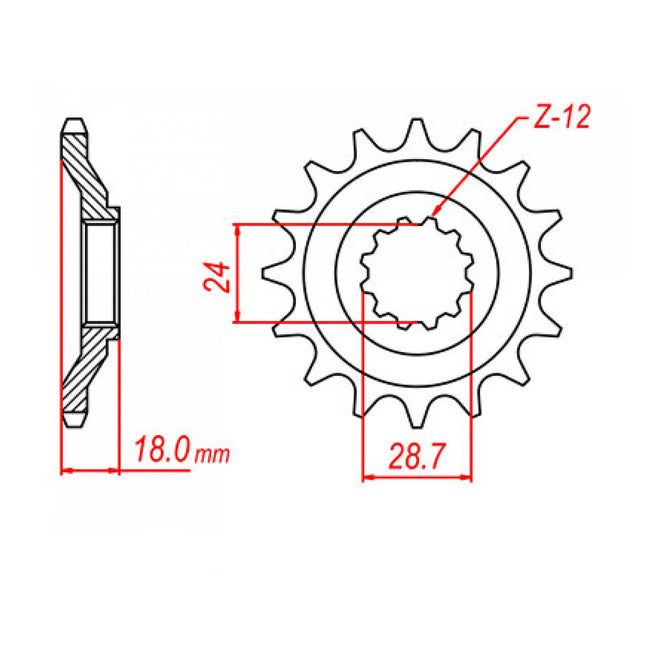 Sprocket Kit Honda XR600 '91- - 520KXZ 14/48