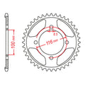 Sprocket Kit Kawasaki KLX140 Big Wheel - 428H 13/57