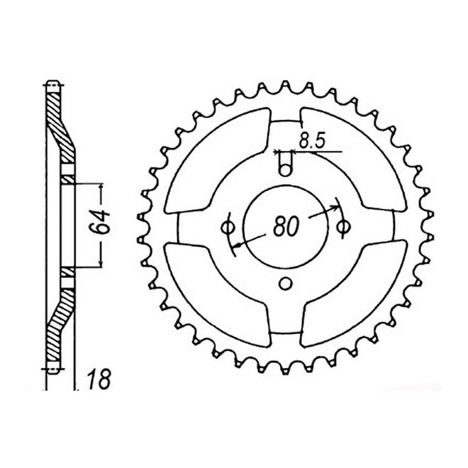 Sprocket Kit Yamaha AG100 - 428KRO 14/51