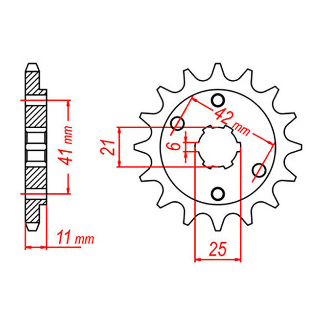 Sprocket Kit Honda VT250 - 520H 14/45