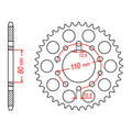 Sprocket Kit Honda GB500 - 525XRE 15/37