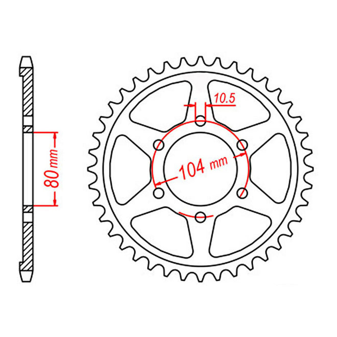 Sprocket Kit Kawasaki ZXR750 (L1-L3) '93-'95 Gold - GB530XRE 16/44
