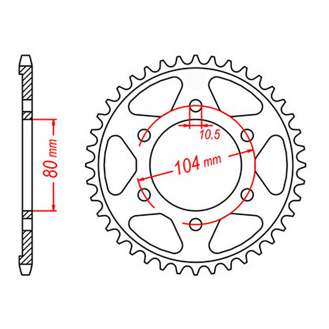 Sprocket Kit Kawasaki Z1000 B/C '07-'09 - GB525ZXW 17/40