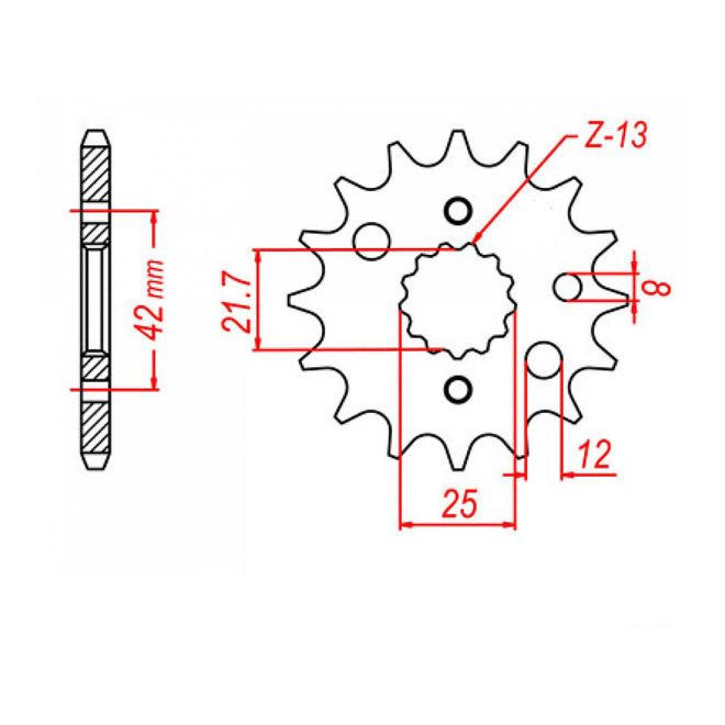 Sprocket Kit Yamaha YZF600 Thundercat Gold - GB530XRE 15/47