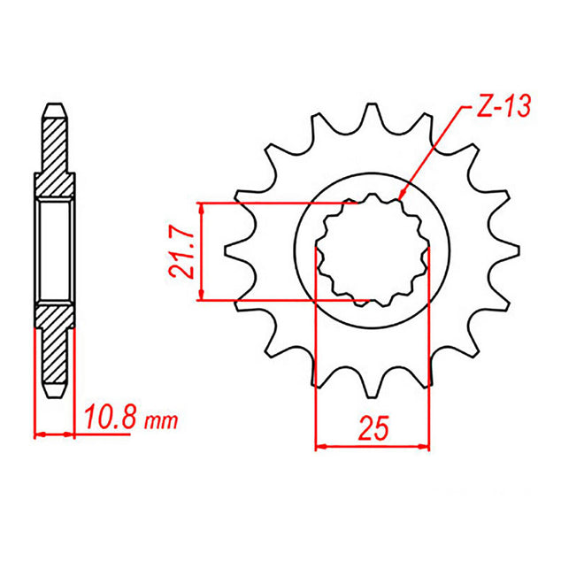 Sprocket Kit Yamaha R6 '06-'15 - GB525XRE 16/45