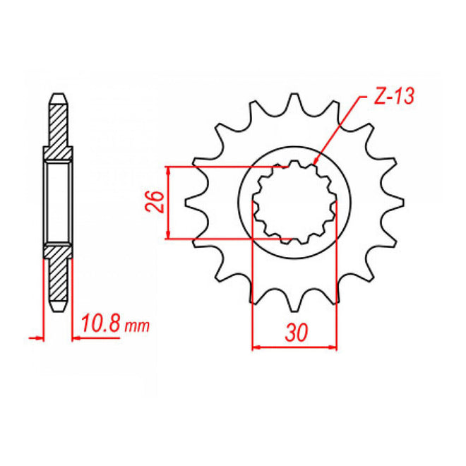Sprocket Kit Yamaha YZF-R1 '04-'08 (recommended) - 530ZXW 17/45