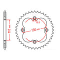 MTX 1350 Steel Rear Sprocket #520