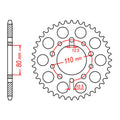 MTX 1332 Steel Rear Sprocket #525