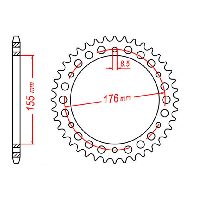MTX 2011 Steel Rear Sprocket #530