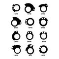Whites Lock On Grips - Half Waffle - Black (with 6 Cams)