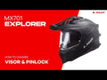 LS2 MX701 Explorer Alter Helmet HPFC - Matte Black / White 06