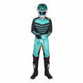 Seven's Annex Exo Black and Aqua jersey and pants