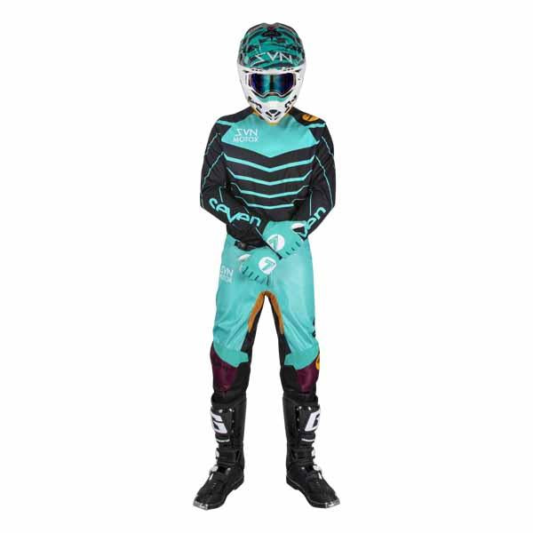 Seven's Annex Exo Black and Aqua jersey and pants