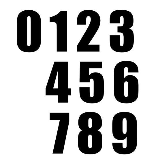 6" Numbers , Pk Of 3, Blk 6