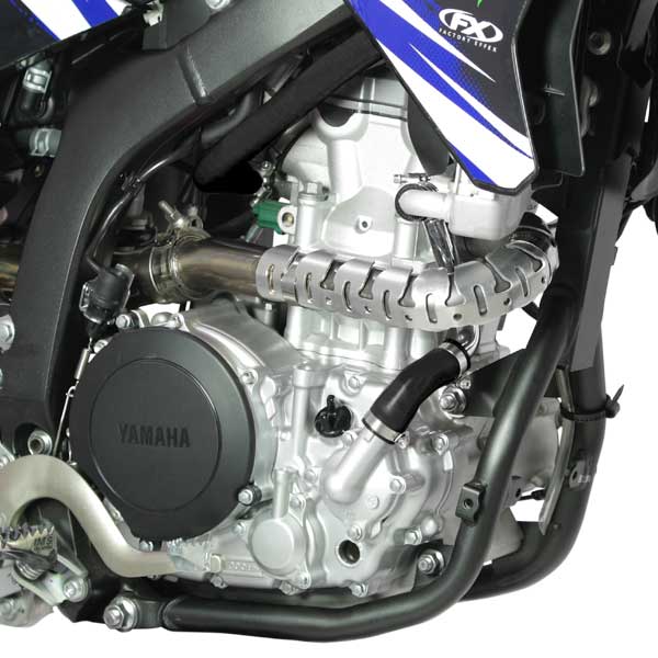 4 stroke universal EX pipe guard fitted on a CRF450R