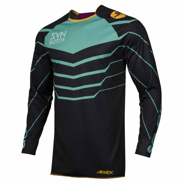 Seven's Annex Exo Jersey in black/aqua colourway