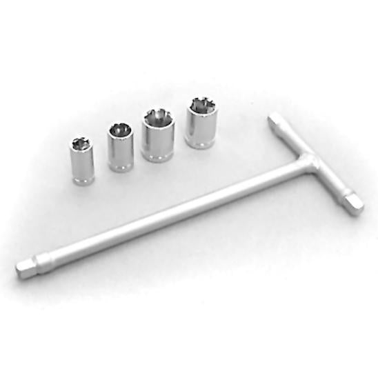 Mini T-Handle Socket Set, 6/8/10/12/14 Plus #2 Philips