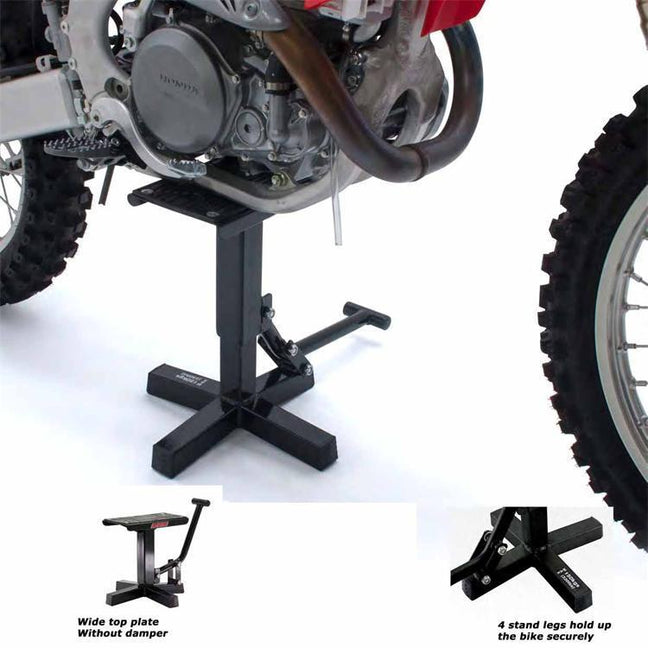 DF-D011-1851 - DRC A1185 offroad bike lift stand can be used on bikes with ground clearances between 310mm to 410mm