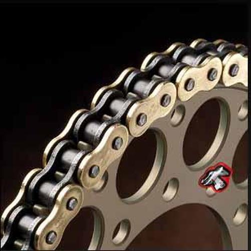 Renthal R4 road chain uses SRS technology - the SRS ring technology enhances chain flexibility and offers smoother operation than standard o-ring chains, whilst also increasing durability.