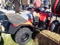 The Burgess dog mat shown on a quad