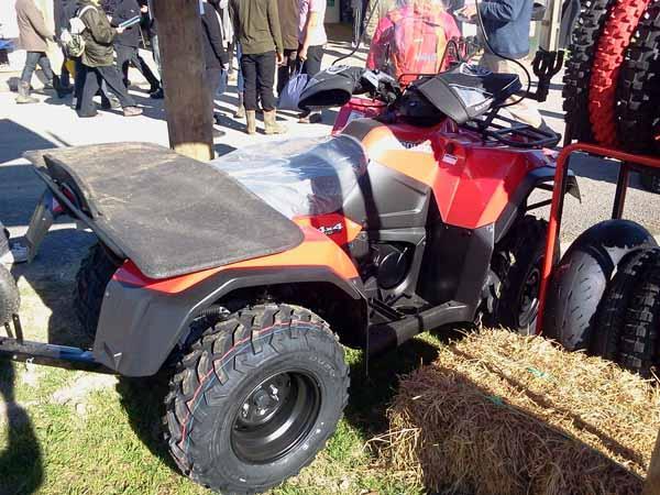 The Burgess dog mat shown on a quad