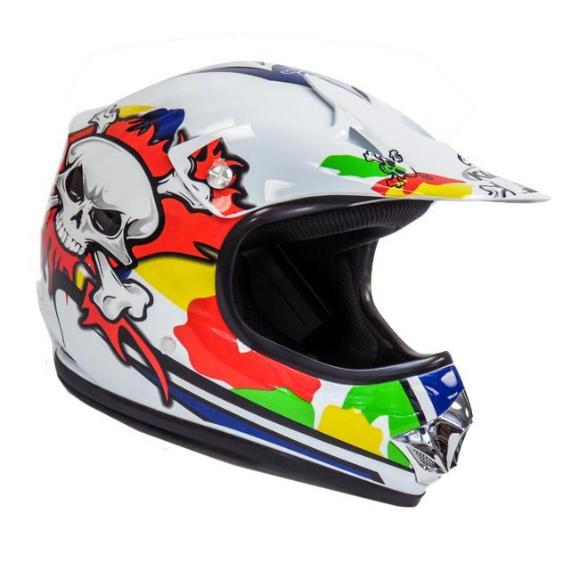Kylin MX Kids #611 White Skull